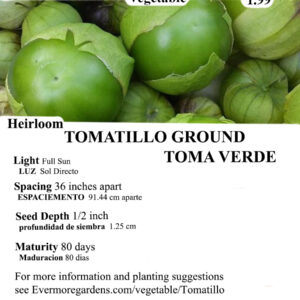 Tomatillo Ground Toma Verd Seeds