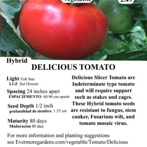 Evermore Gardens Delicious Slicer Tomato Delicious Slicer Tomato Hybrid Seeds