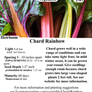 Evermore Gardens Rainbow Ruby Heirloom Seeds